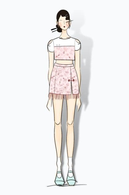 Alternative view of Yuliana Blouse in Pink Print