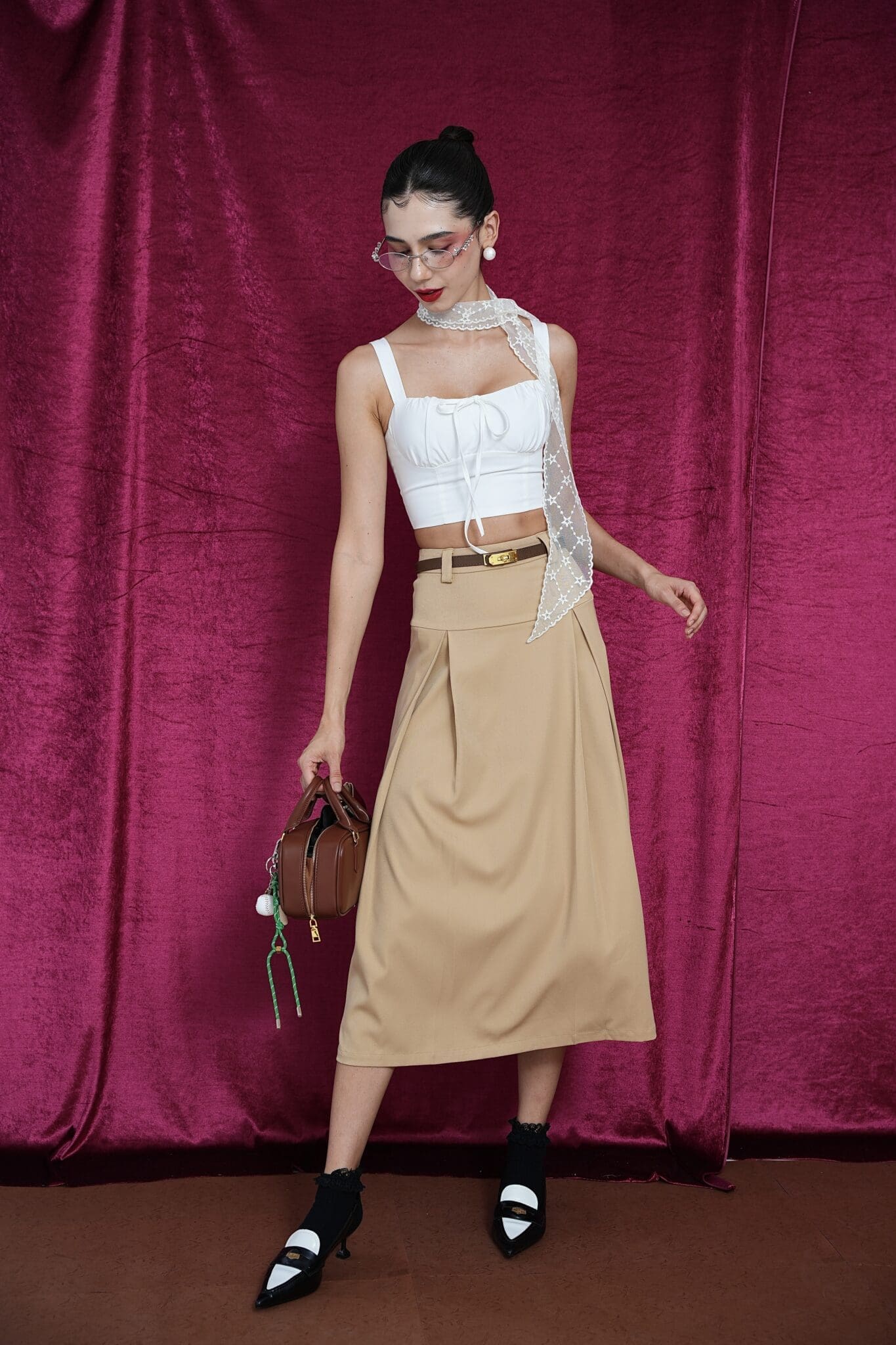Miu Miu Crop Top in White - Image 4