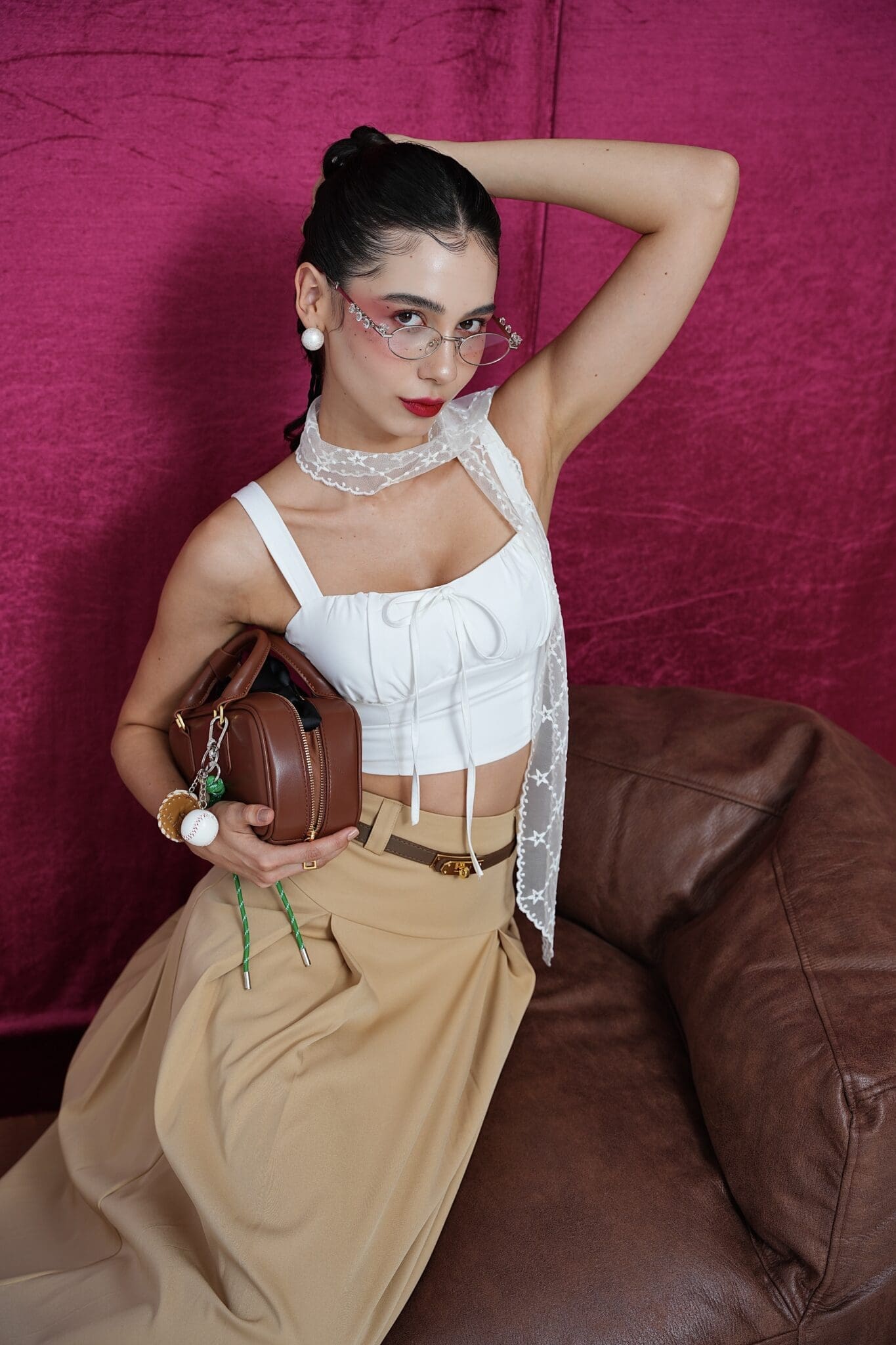 Miu Miu Crop Top in White