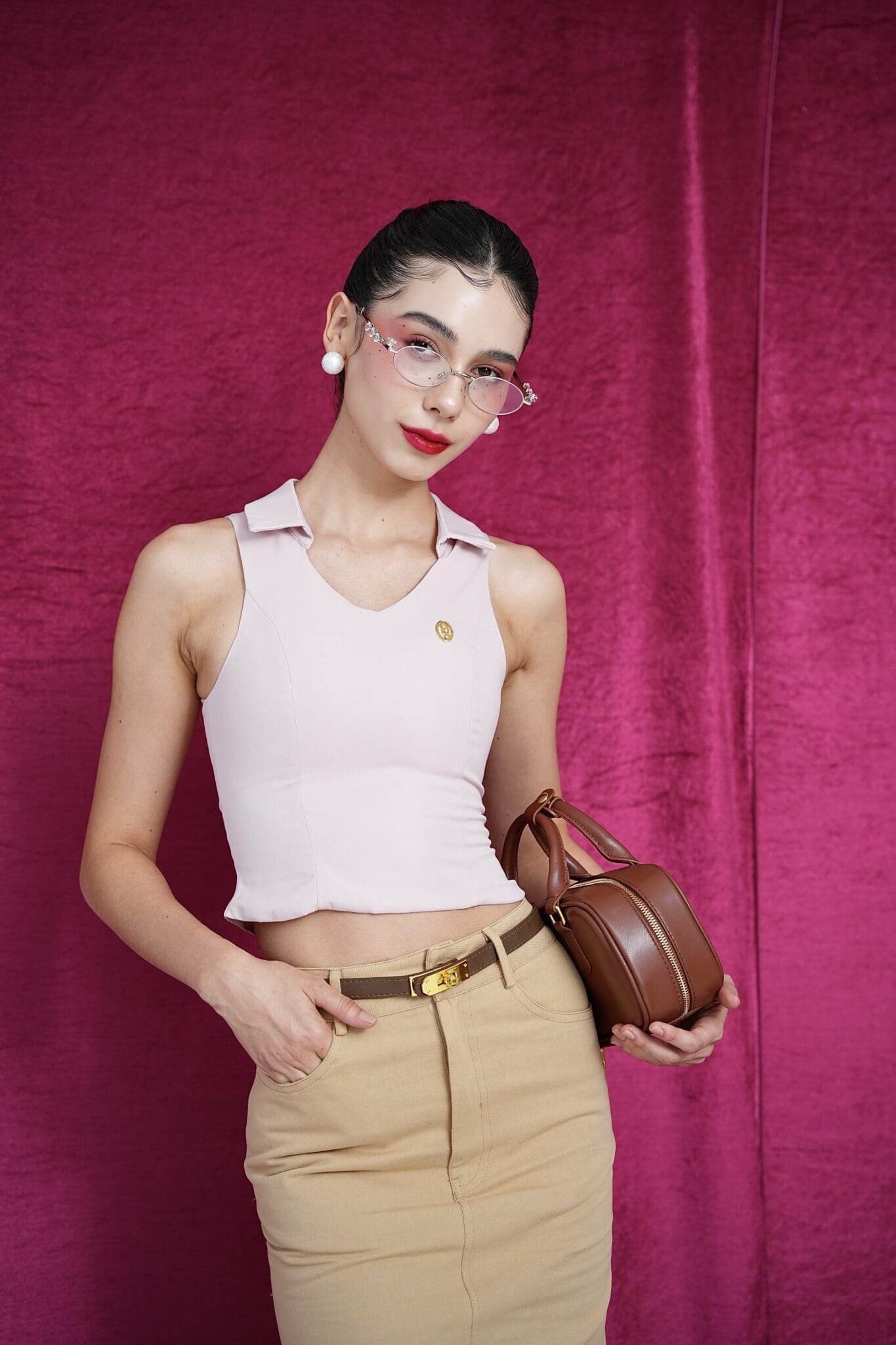 Miu Miu Vest Top In Pink - Image 2