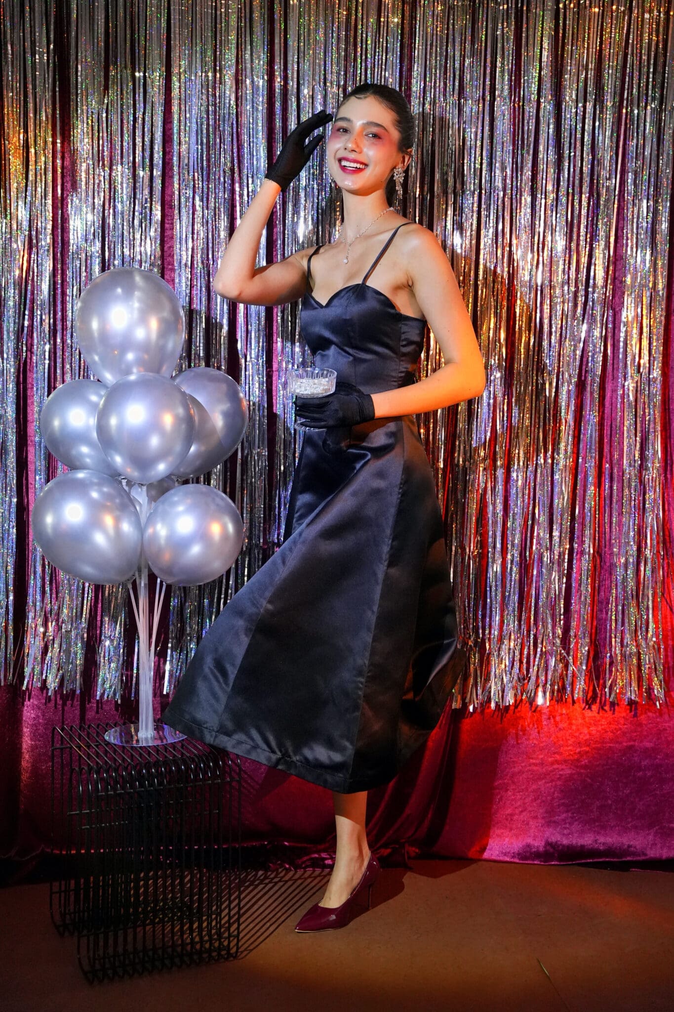 Party Maxi Dress in Black - Image 2