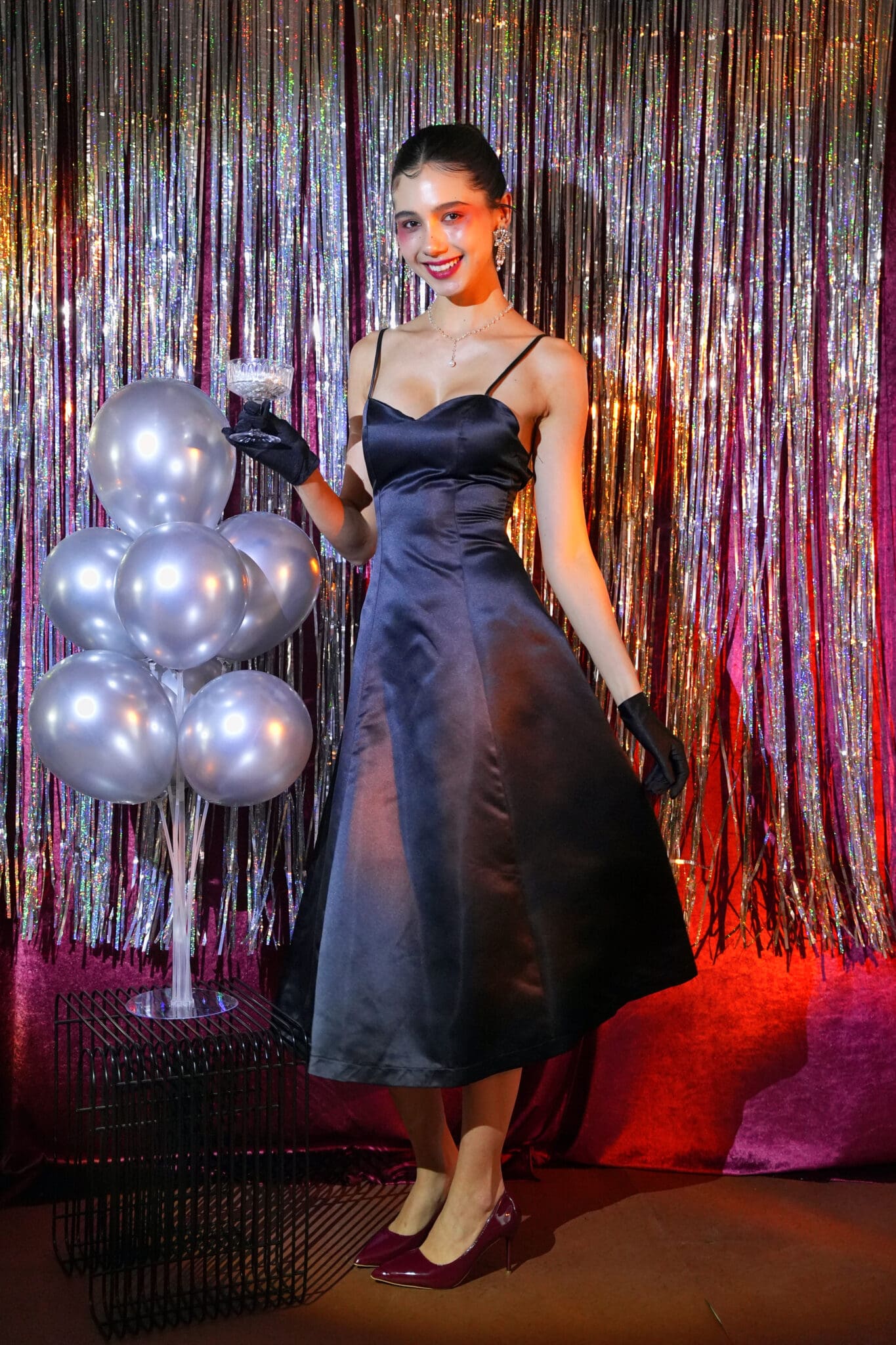 Party Maxi Dress in Black