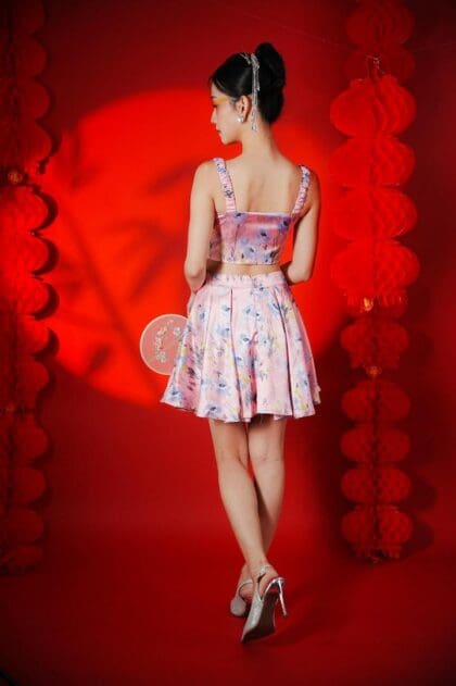 Alternative view of Ruyi Croptop in Pink Print