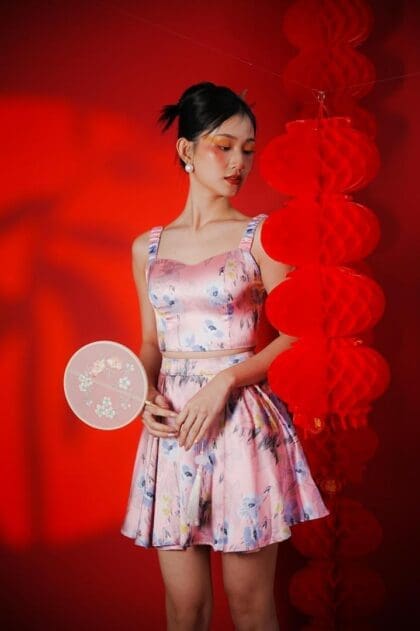 Alternative view of Ruyi Skirt in Pink Print