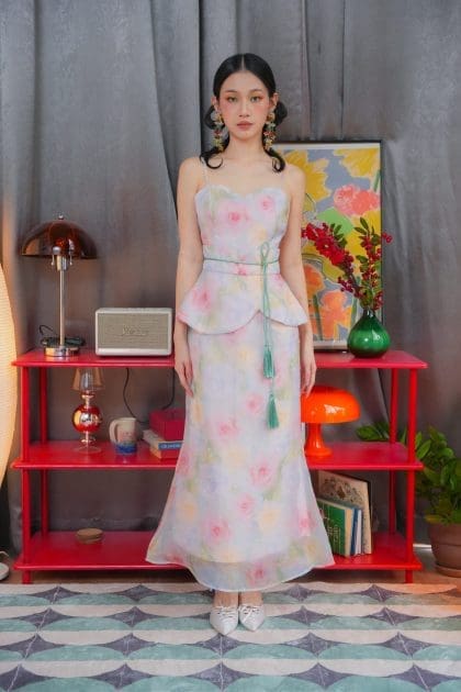 Alternative view of Sher Long Skirt in Pink Print