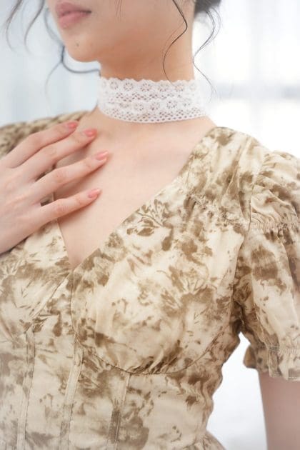 Alternative view of Liloo Mini Dress in Khaki Print