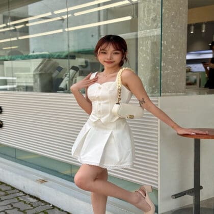 All White Skort in White