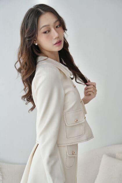 Alternative view of Sandro Blazer in Cream