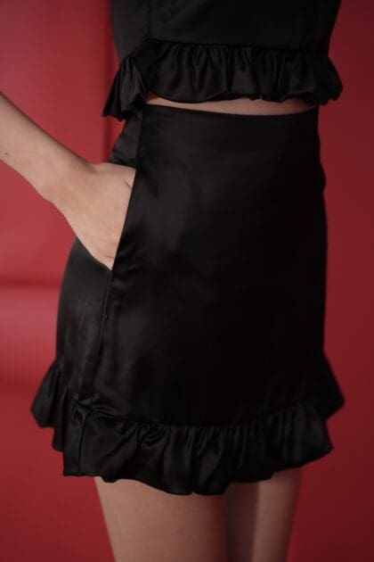 Bubble Skort in Black