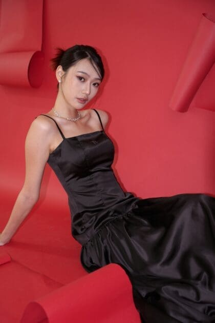 Alternative view of Bubble Long Dress in Black