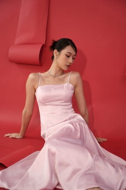 Alternative view of Bubble Long Dress in Pink