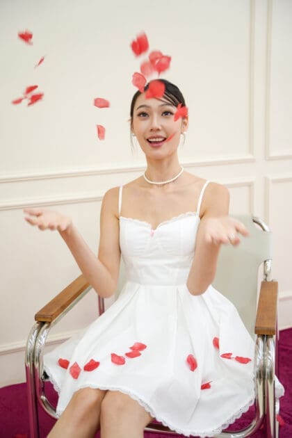 Botania Bloom Mini Dress in White