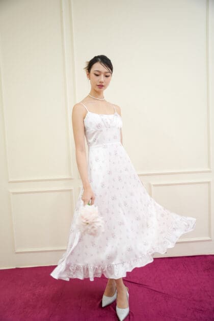 Botania Vibes Long Dress in Pink Print