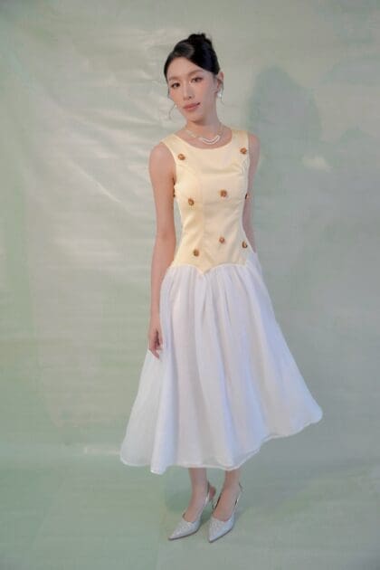 Mirage Long Dress in Yellow