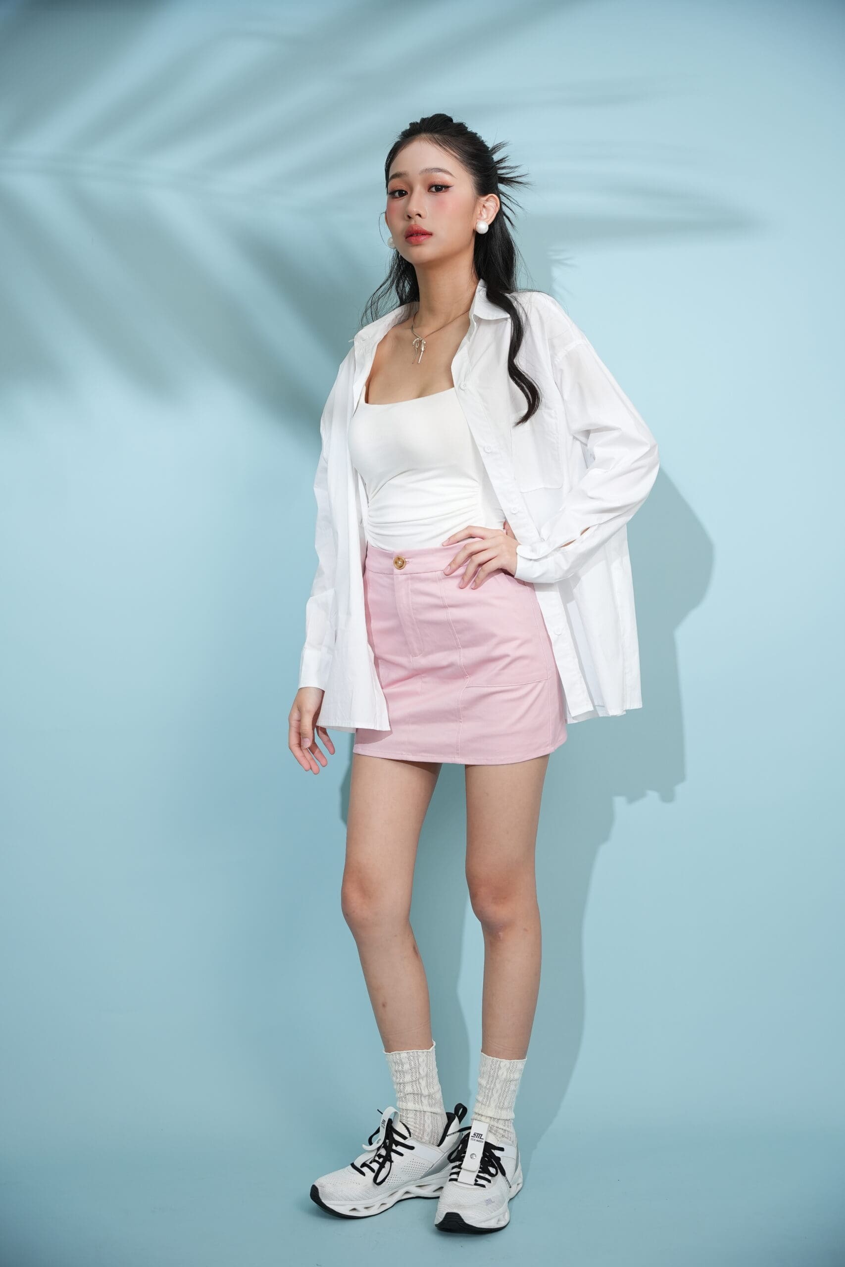Marina Oversized Shirt in White - Image 4