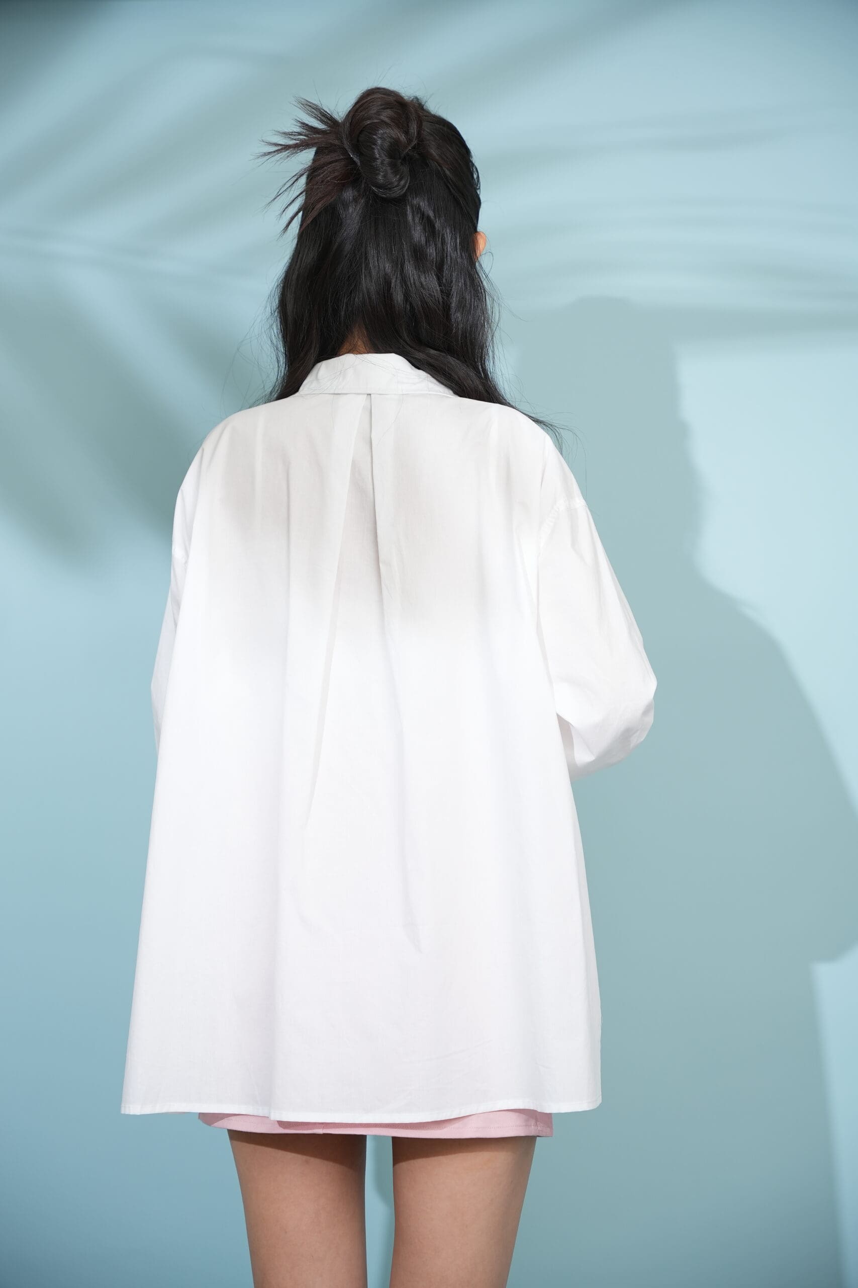 Marina Oversized Shirt in White - Image 6