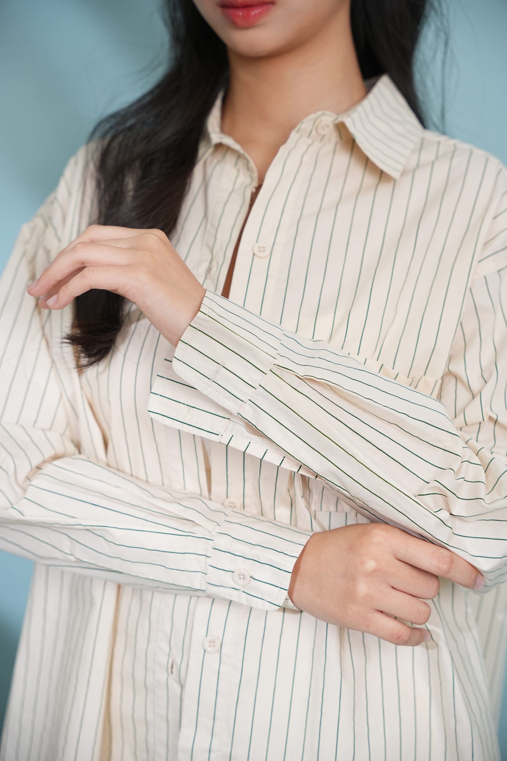 Marina Oversized Shirt in Peach - Image 2