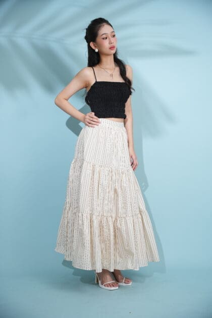 Marina Long Skirt in Peach