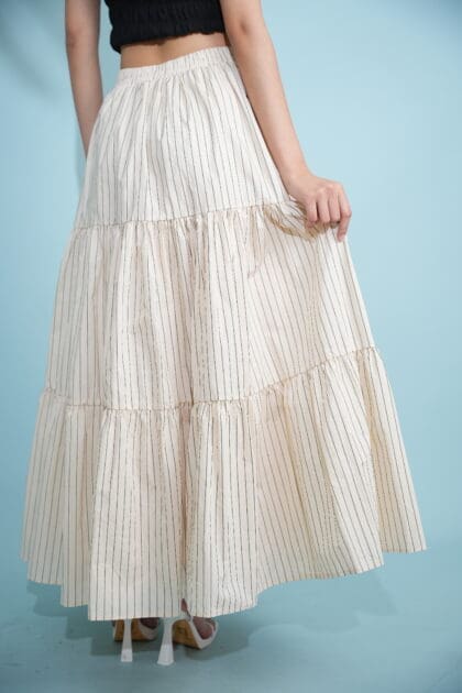 Alternative view of Marina Long Skirt in Peach