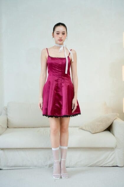 Alternative view of Lumiere Mini Dress in Maroon