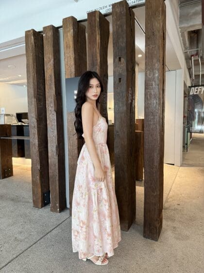 Alternative view of Emmabae Dress in Peach Floral Print
