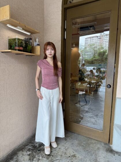 Alternative view of Lyra Top in Purple