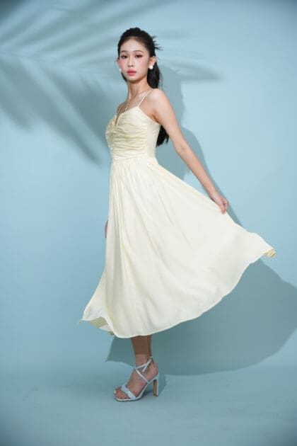 Alternative view of Gemma Dress in White