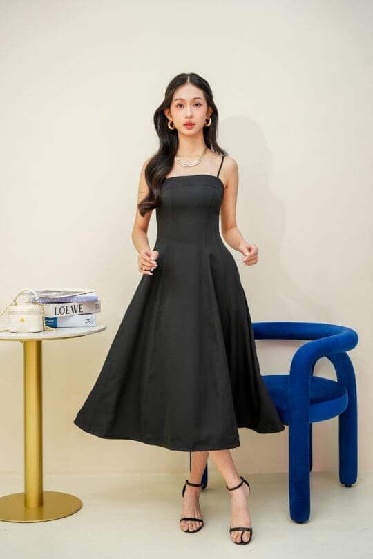 Kyle Dress in Black (Back order)