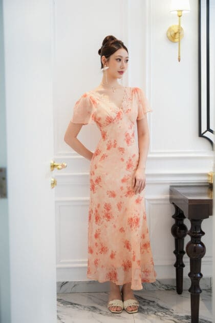 Peach Dress in Peach